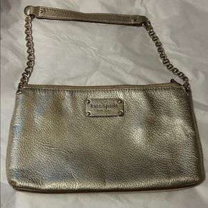 Kate Spade Gold Metallic Wristlet